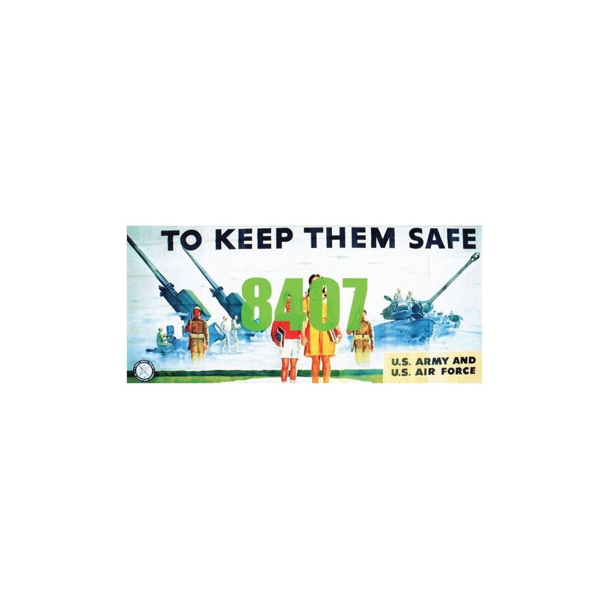 Keep Them Safe Army/Air Force Billboard - Kit, HO, Tichy Train Group 8407