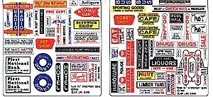 Storefront & Advertising Signs -- Main Street Storefront I, HO, Blair Line 151
