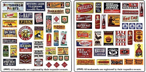 Storefront & Advertising Signs -- Porcelain Advertising Set 1, N, Blair Line 60