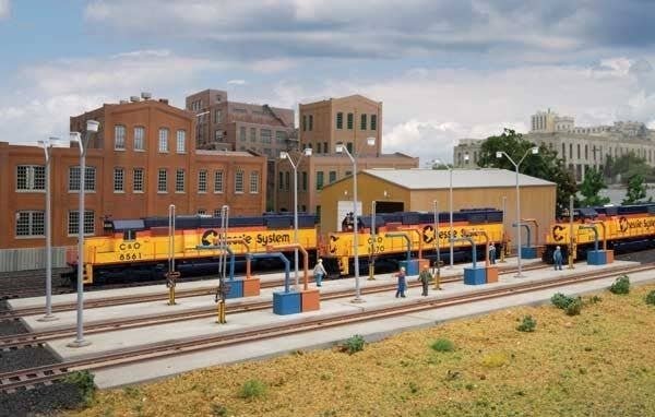 Modern Diesel Service Fueling Facility -- Kit - 10 x 20-5/8 x 4-3/8′ (Over Lights) 25.4 x 52, HO, Walthers Cornerstone 4161