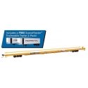 89′ Channel Side Flatcar w/2 Trailmobile Trailers - Ready to Run -- TTX JTTX 930093 (yellow, black Preferred Pool Trailers), H