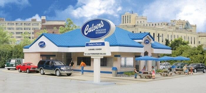 Culver`s(R) -- Kit - 13-1/4 x 8-1/4 x 3-1/4` 33.1 x 20.6 x 8.1cm, HO, Walthers Cornerstone 3486