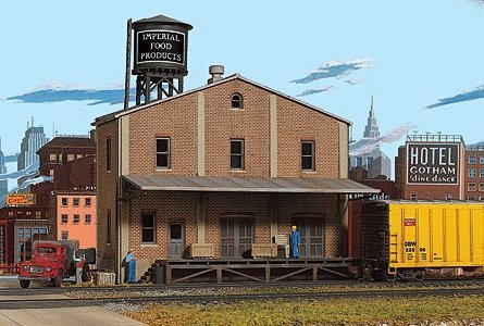 Imperial Food Products Background Building -- Kit - 6-1/4 x 3-1/4 x 7-1/2′ 15.9 x 8.3 x 19c, HO, Walthers Cornerstone 3184