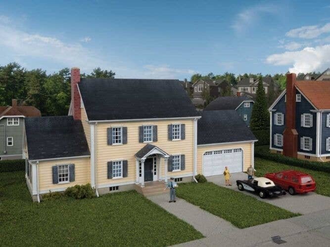 Executive House -- Kit - 9-15/16 x 5 x 4-3/4′ 25.2 x 12.7 x 12cm, HO, Walthers Cornerstone 4154