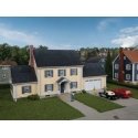 Executive House -- Kit - 9-15/16 x 5 x 4-3/4′ 25.2 x 12.7 x 12cm, HO, Walthers Cornerstone 4154