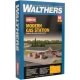 Modern Gas Station -- Kit - Main Building: 10-7/16 x 6-1/2 x 3-1/8′ 26.5 x 16.5 x 7.9cm, HO, Walthers Cornerstone 3537