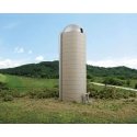 Concrete-Style Silo -- Kit - 1-5/8` x 5-1/2` 42 x 142cm, HO, Walthers Cornerstone 3332