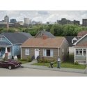 Postwar Prefab House -- Kit - 4-1/4 x 3-1/2 x 2-3/8′ 10.8 x 8.8 x 6cm, HO, Walthers Cornerstone 4152