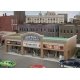 Modern Shopping Center II -- Kit - 10-1/2 x 4-15/16 x 3-1/2′ 26.6 x 12.5 x 8.8cm, HO, Walthers Cornerstone 4116