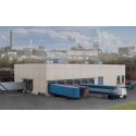Modern Concrete Warehouse -- Kit - 12 x 6-3/4 x 3-3/16′ 30.4 x 17.1 x 8cm, N, Walthers Cornerstone 3862