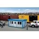 Modern Yard Office -- Kit - 3 x 2-3/8 x 15/16′ 7.6 x 6 x 3.4cm, HO, Walthers Cornerstone 4078