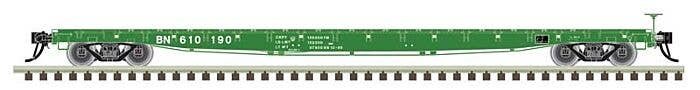 GSI 60′ Flatcar - Ready to Run -- Burlington Northern 610192 (Cascade Green, white), N, Atlas Model Railroad Co. 50006427
