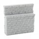Single-Track Railroad Bridge Stone Abutment - Low - Resin Casting -- Approximate dimensions:, HO, Walthers Cornerstone 4585