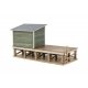 Milk Platform -- Kit - 3-7/16 x 1-1/2 x 1-7/8′ 8.73 x 3.81 x 4.76cm, HO, Walthers Cornerstone 4062