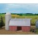 Meadowhead Barn and Silo -- Kit, N, Walthers Cornerstone 3892