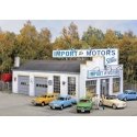 Import Motors -- Kit - 7-1/4 x 5-3/8 x 3-7/8′ 18.4 x 13.6 x 9.4cm, HO, Walthers Cornerstone 4023