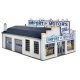 Import Motors -- Kit - 7-1/4 x 5-3/8 x 3-7/8′ 18.4 x 13.6 x 9.4cm, HO, Walthers Cornerstone 4023