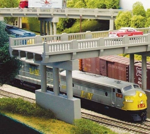 1930s Highway Overpass -- 50′ Deck w/Pier, N, Rix Products 152