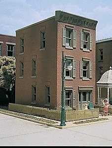 Townhouse 3 - Woodland Scenics DPM Landmark Structures(R) -- Kit - 2-1/2 x 4-1/4′ 6., HO, Design Preservation Models 11100