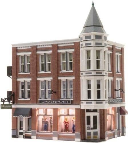Built-&-Ready(R) Landmark Structures(R) - Lighted - Assembled -- Davenport Department Store - 5-, HO, Woodland Scenics 5039