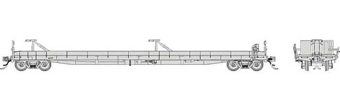 Vancouver Iron Works Piggyback Flatcar - Ready to Run -- Undecorated, HO, Rapido Trains Inc 151099