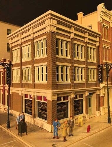 Saccos Department Store -- Resin Kit - 4 x 4 x 5-3/8′ 10.2 x 10.2 x 13.7cm, HO, Lunde Studios 36