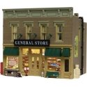 Luebner′s General Store - Built & Ready(R) Landmark Structures(R) -- Assembled - 2-7/16 x 2 x 2-1, N, Woodland Scenics 4925