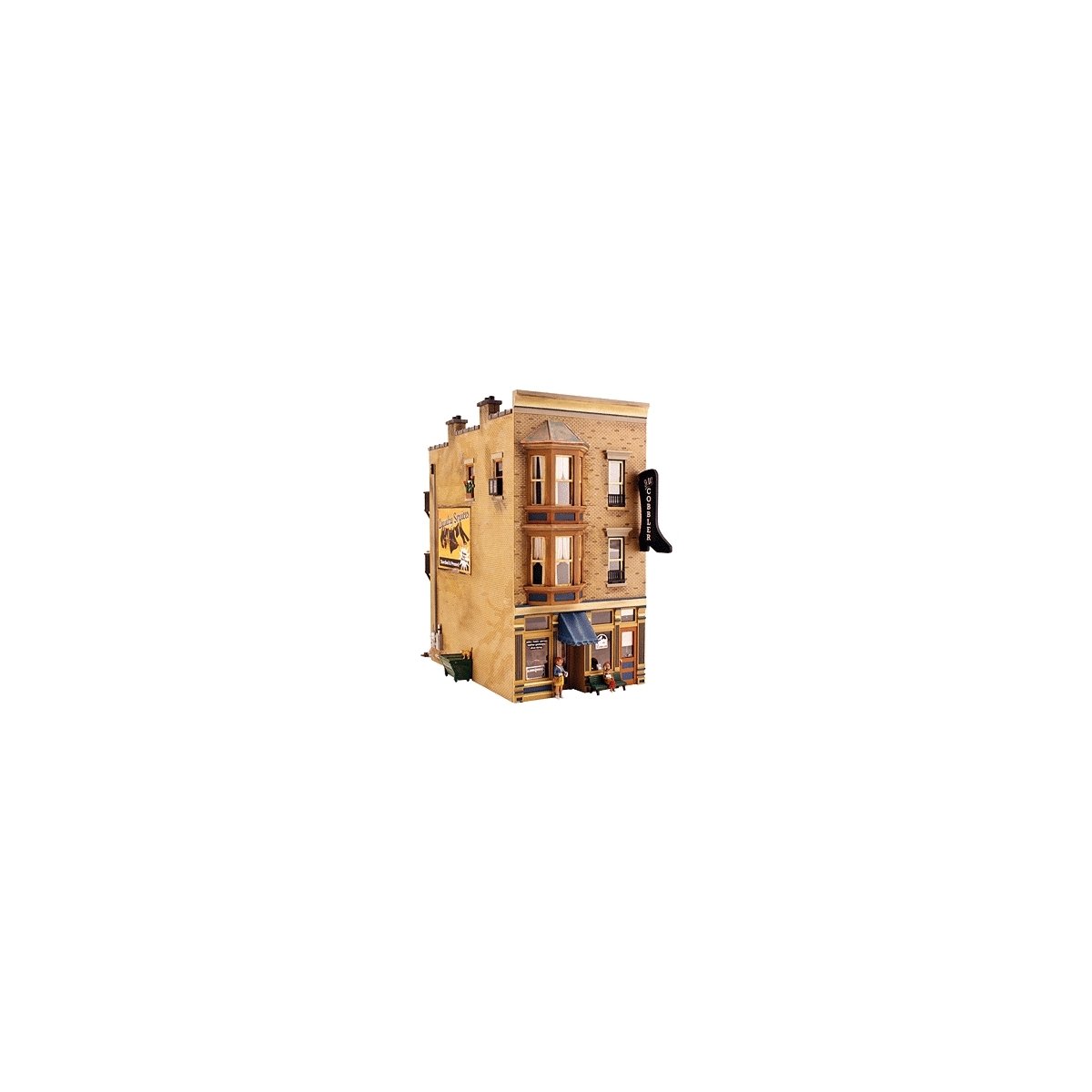 J.W. Cobbler - Built-&-Ready Landmark Structures(R) -- Assembled - 5-3/8 x 7-7/8 x 10-1/4′ 13.6 , O, Woodland Scenics 5843
