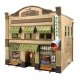 Dugan′s Paint Store - Built & Ready Landmark Structures(R) -- Assembled - 8-1/8 x 6-11/16 x 7-1/2, O, Woodland Scenics 5853