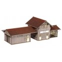 Amtzell Train Station -- Laser-Cut Card Kit - 8-5/8 x 3-3/ x 3-1/8′ 21.9 x 8.6 x 8cm, HO, Noch Gmbh & Co 66001
