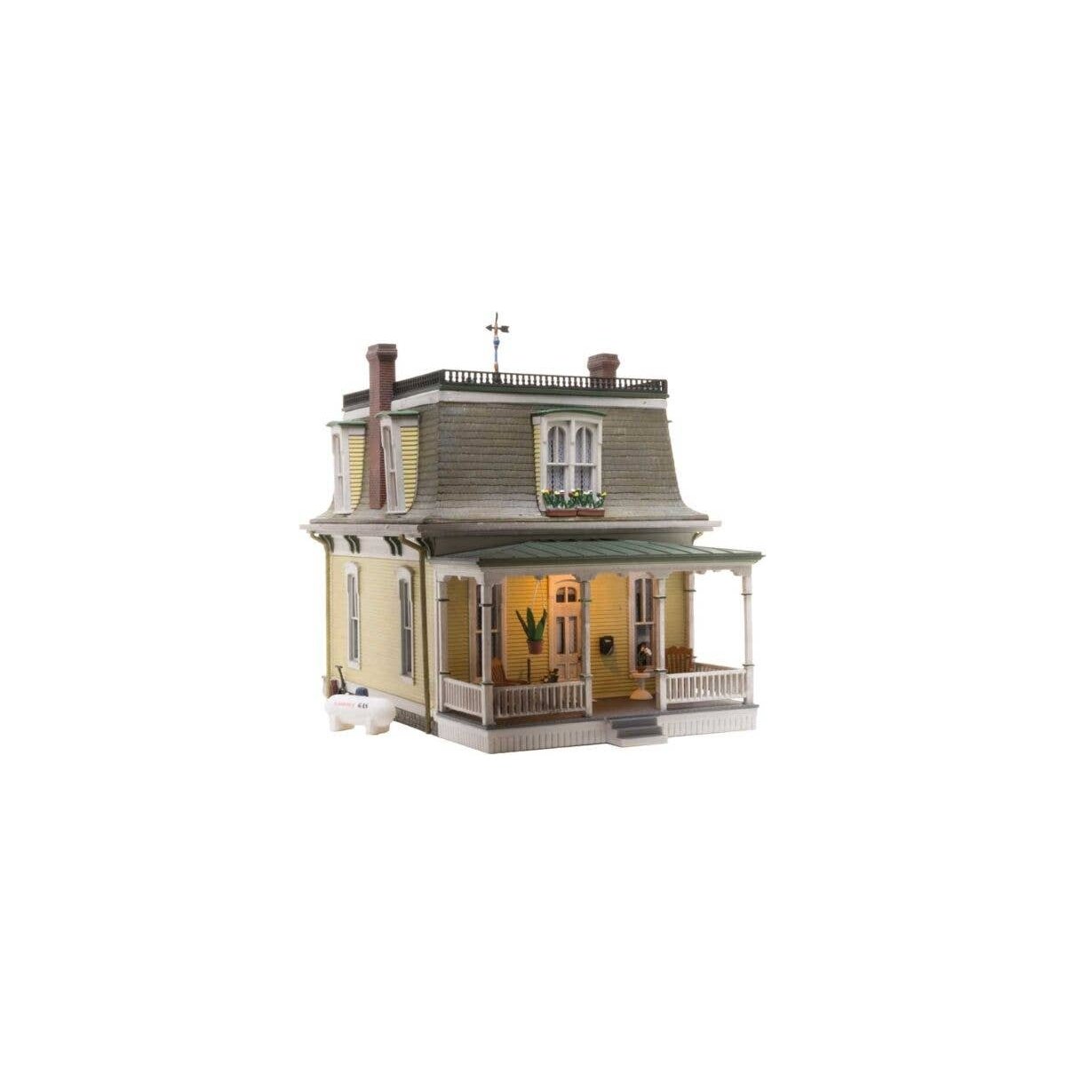 Home Sweet Home - Built-&-Ready Landmark Structures(R) -- Assembled - 4-1/4 x 7-1/8′ 10.8 x 18., HO, Woodland Scenics 5036