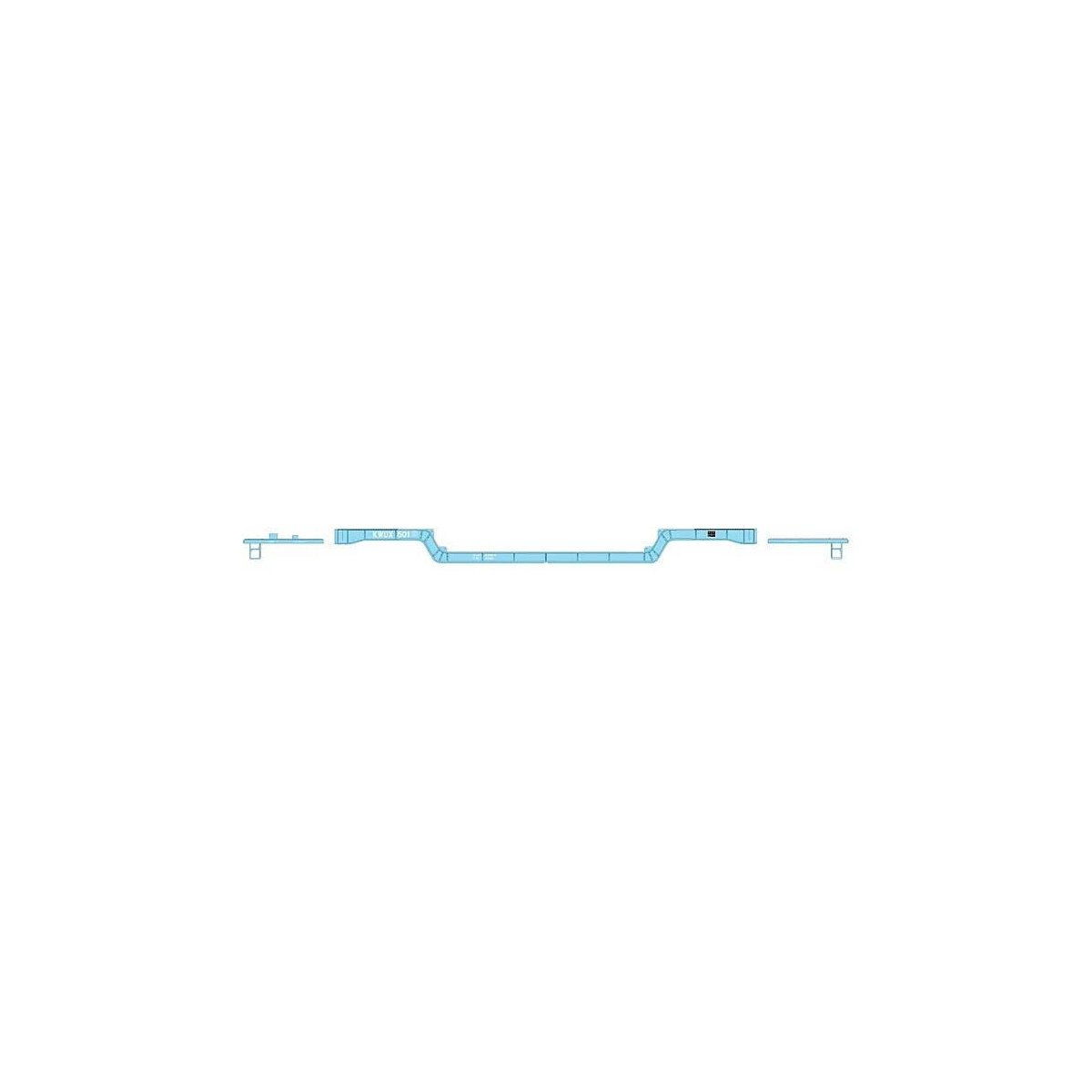 81′ 8-Axle Depressed Center Flatcar - Ready to Run -- Siemens Westinghouse KWUX 501, HO, WalthersMainline 50240