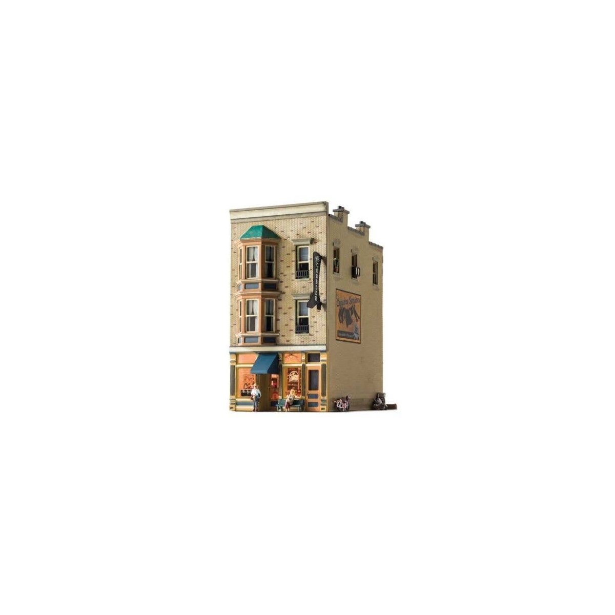 J.W. Cobbler - Built-&-Ready Landmark Structures(R) -- Assembled - 2-31/32 x 4-5/16′ 7.5 x 10.9, HO, Woodland Scenics 5032