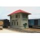 Central Junction Concrete Switch (Interlocking) Tower - Scene Scapes(R) -- 5-3/4 x 3-1/4 x 4, HO, Bachmann Industries 35114