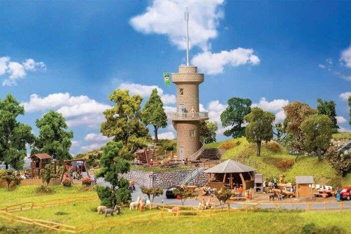 Adventure Playground Set -- Kit - Observation Tower, Kiosk, Playground Accessories, HO, Faller Gmbh 190036