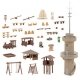 Adventure Playground Set -- Kit - Observation Tower, Kiosk, Playground Accessories, HO, Faller Gmbh 190036