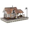 The Depot - Built-&-Ready Landmark Structures(R) -- Assembled with Interior Light - 3-9/16 x 2′ , N, Woodland Scenics 4942