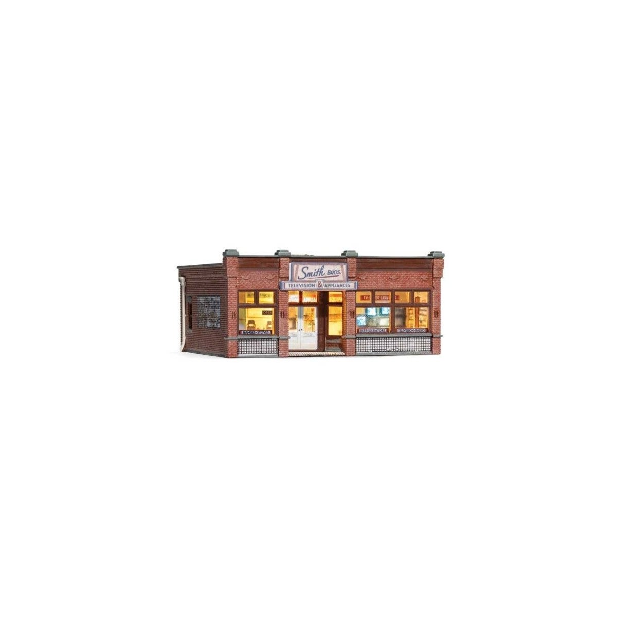 Built-&-Ready(R) - Assembled -- Smith Brothers TV & Appliance Store, N, Woodland Scenics 4959