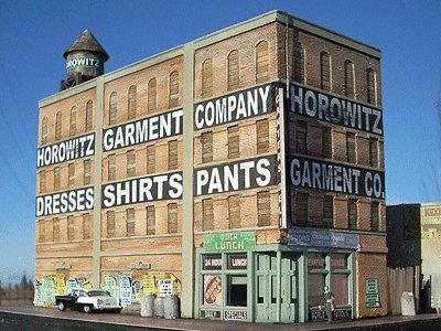 Horowitz Garment Company -- Kit - 11 x 4-1/2′ 27.9 x 11.4cm, HO, Downtown Deco 1046