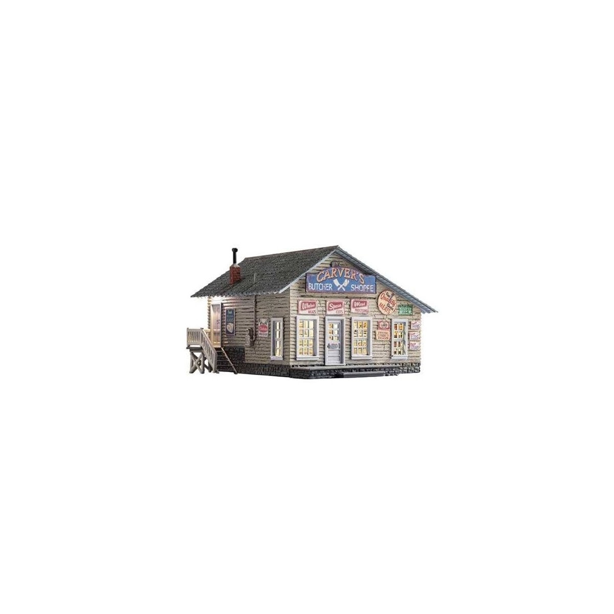 Carver′s Butcher Shoppe - Built-&-Ready(R) -- Assembled, N, Woodland Scenics 4958