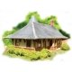Northampton Station -- Laser-Cut Wood Kit - 4-1/2 x 2-1/2 x 2-1/2′ 11.4 x 6.4 x 6.4cm, N, The N Scale Architect 10073