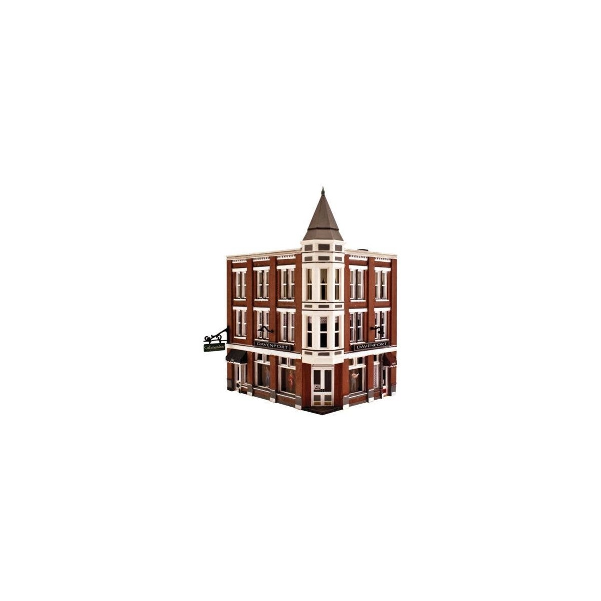 Davenport Department Store - Landmark Structures(R) -- Kit - 2-3/4 x 2-1/16 x 3-3/4′ 7 x 5.2 x 9, N, Woodland Scenics 5214