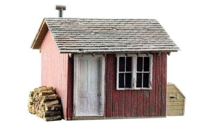 Work Shed - Built-&-Ready(R) Landmark Structures(R) -- Assembled - 3-7/16 x 1-3/4 x 2-1/2′ 8.7 x, O, Woodland Scenics 5857