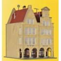 Double Fronted Town House w/Covered Passage -- 3-5/16 x 4-1/8 x 4-3/4′ 8.3 x 10.5 x 12cm, N, Kibri 37153