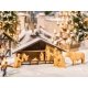 Christmas Nativity Scene -- Laser-Cut Wood Kit with Manger & Figures, HO, Noch Gmbh & Co 14394