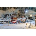 Christmas Market Stall 2-Pack -- Kit - 1-15/16 x 1-15/16 x 1-11/16′ and 1-11/16 x 1-11/16 x 1-3/4, HO, Faller Gmbh 134001