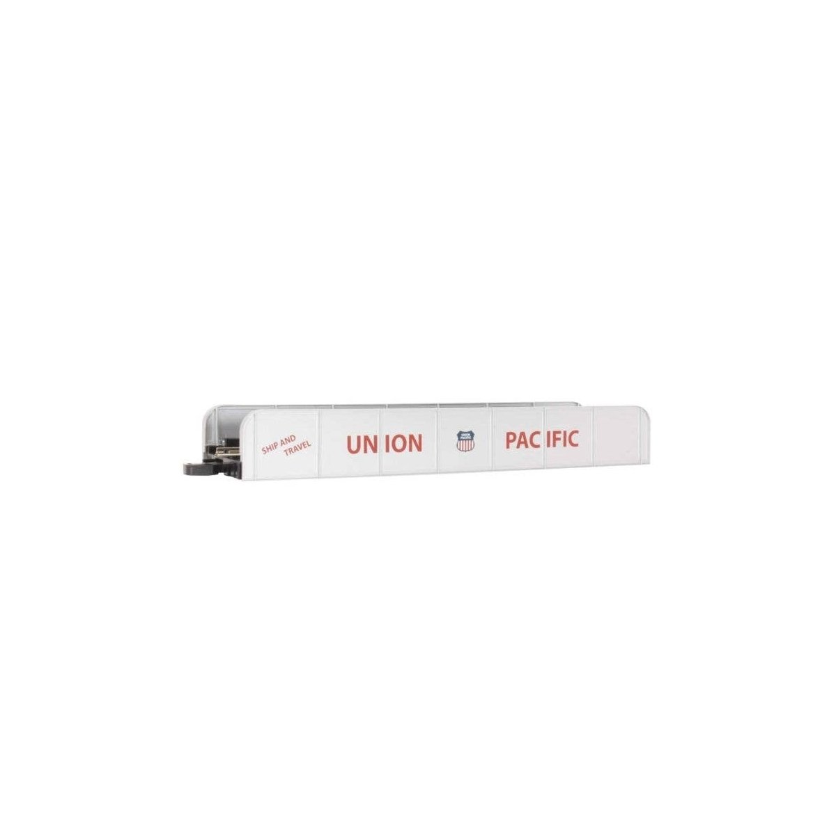 Girder Bridge - E-Z Track(R) - Assembled -- Union Pacific (silver, red) - 10-1/2′ 26.7cm Lon, HO, Bachmann Industries 44602