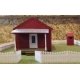 One-Room Schoolhouse - Kit -- Includes Fence & Outhouse - 2-3/4 x 4-1/2′ 7 x 11.4cm, HO, Tichy Train Group 7021