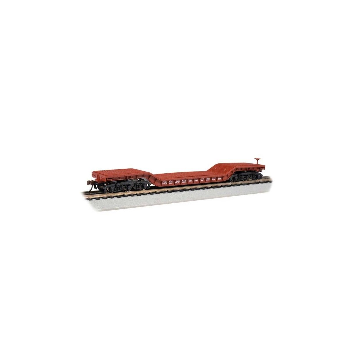 52′ Depressed-Center Flatcar - Ready-to-Run - Silver Series(R) -- Pennaylvania Railroad 435493 (Tuscan), HO, Bachmann Industri