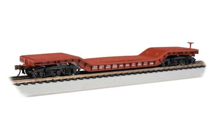 52′ Depressed-Center Flatcar - Ready-to-Run - Silver Series(R) -- Pennaylvania Railroad 435493 (Tuscan), HO, Bachmann Industri